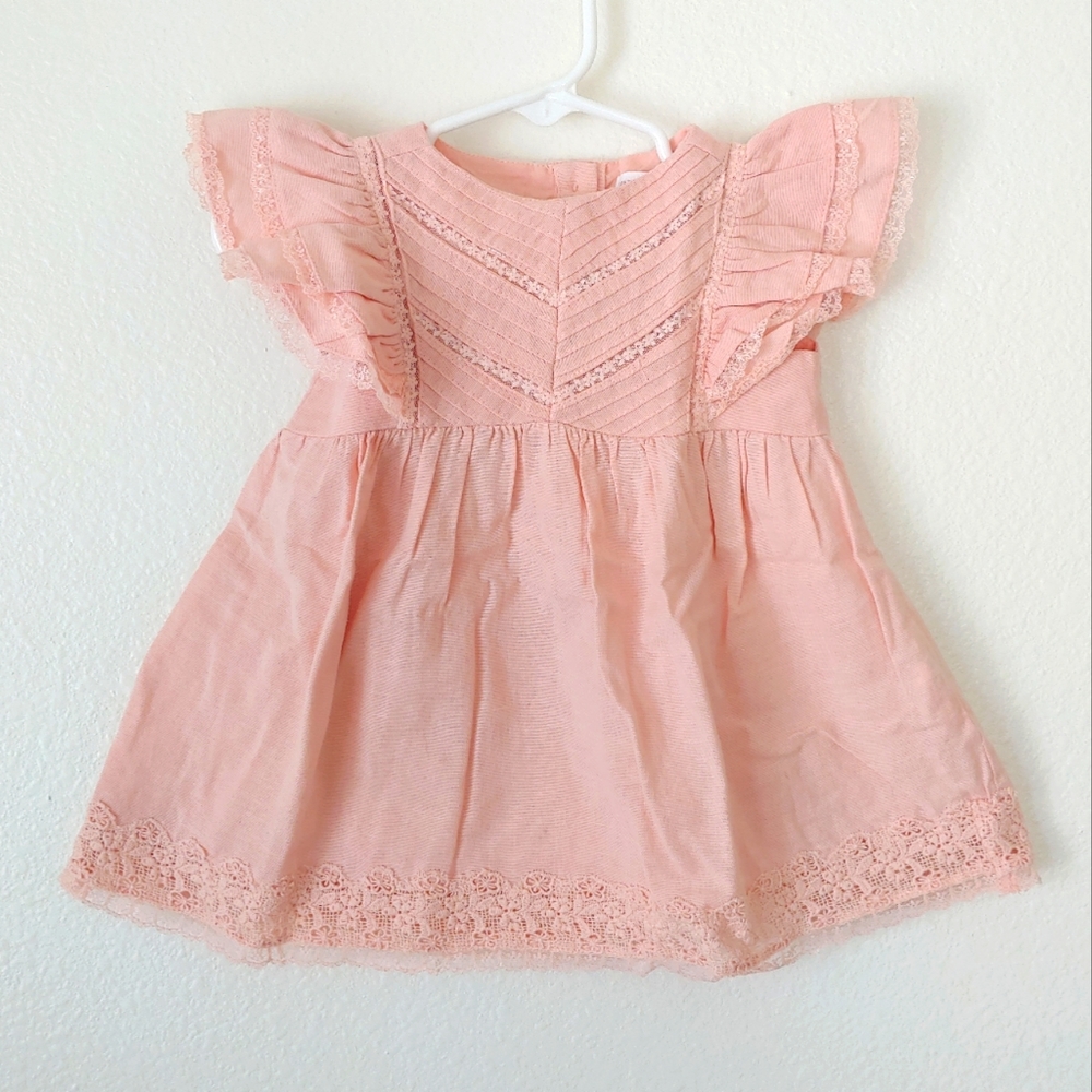 ZARA Baby Girl Flutter Sleeve Dress. NWOT. 6-9 months.